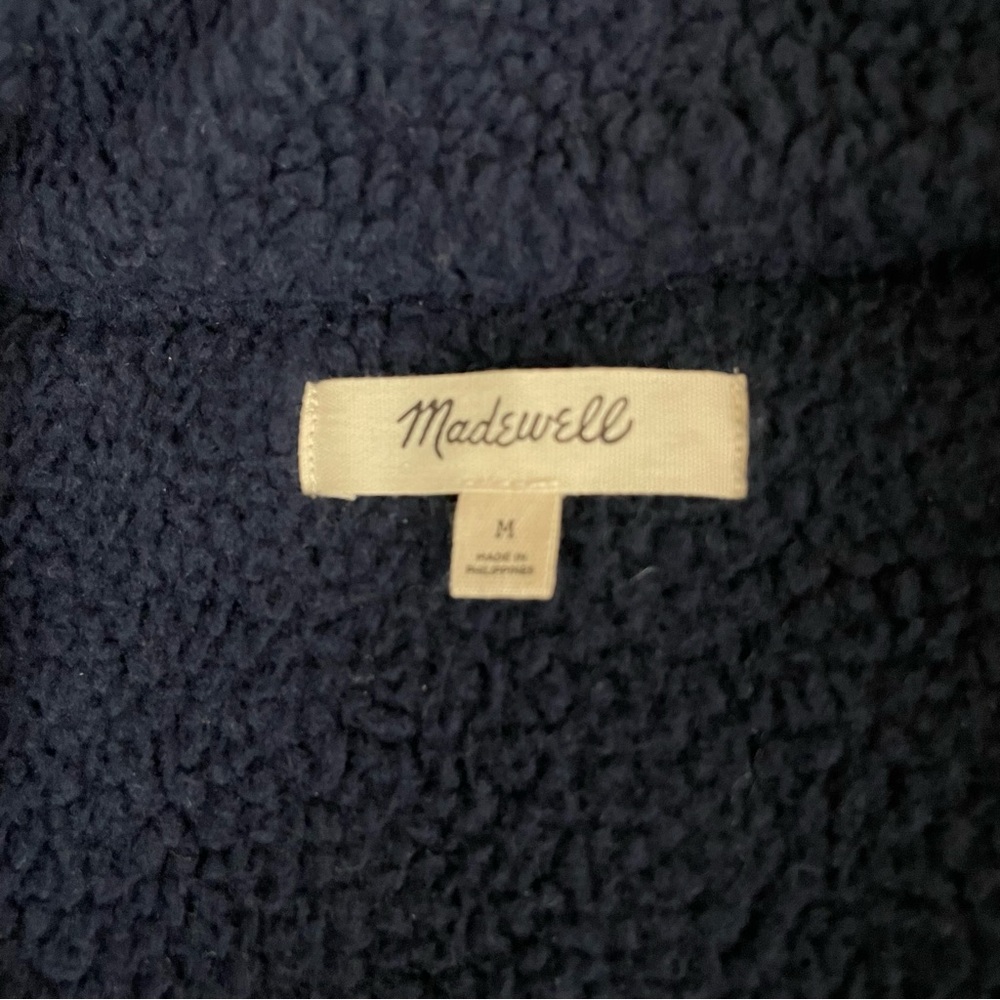 Madewell (Re)sourced Sherpa Quilted Zip-Front Jacket Deep Indigo Medium - Picture 11 of 16